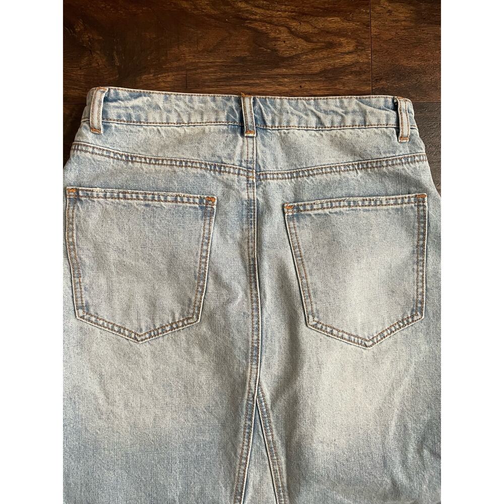 BDG Denim Maxi Skirt Blue Raw Hem Small Urban Outfitters Cotton - Picture 7 of 12